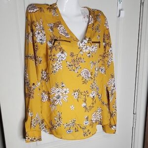 Floral Yellow Women's Top